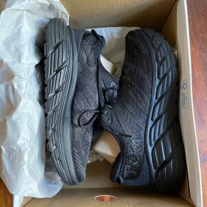 Hoka One One Black sneakers size 8, fits 7.5